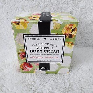 NEW & SEALED BEEKMAN 1802 PURE GOAT MILK WHIPPED BODY CREAM - APRICOT HONEY TEA